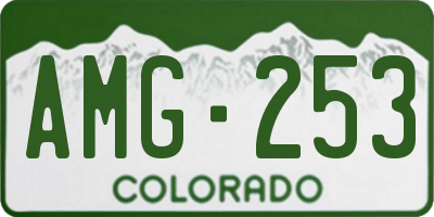 CO license plate AMG253