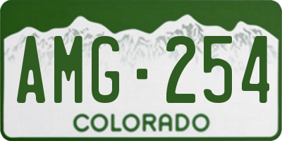 CO license plate AMG254