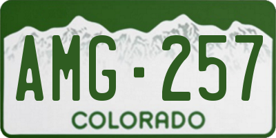 CO license plate AMG257