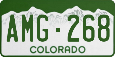 CO license plate AMG268