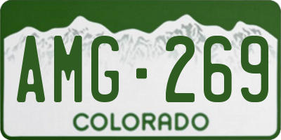 CO license plate AMG269