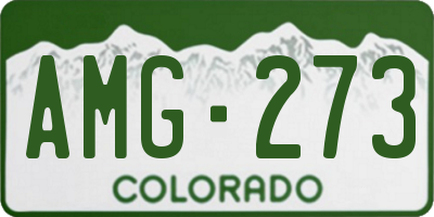 CO license plate AMG273