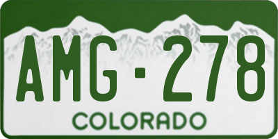 CO license plate AMG278