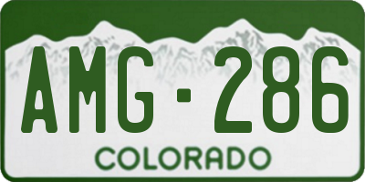 CO license plate AMG286