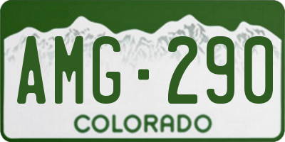 CO license plate AMG290