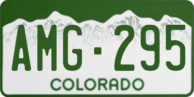 CO license plate AMG295