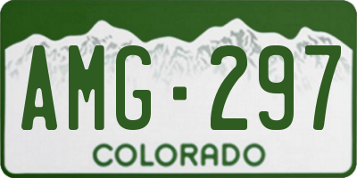 CO license plate AMG297