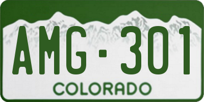 CO license plate AMG301