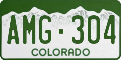 CO license plate AMG304