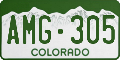 CO license plate AMG305