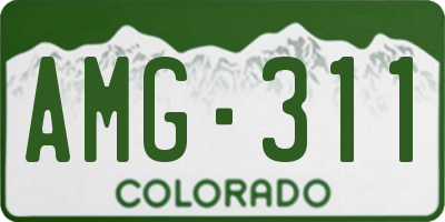 CO license plate AMG311