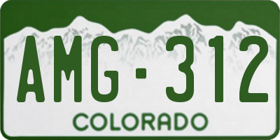 CO license plate AMG312