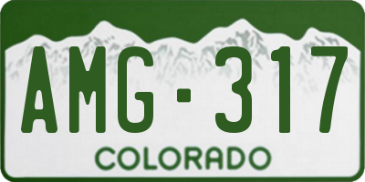 CO license plate AMG317