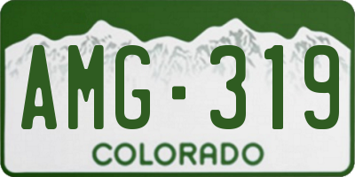 CO license plate AMG319