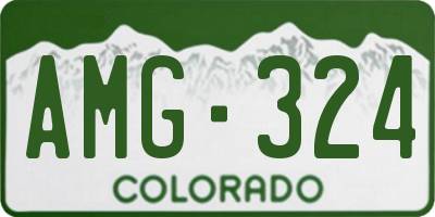 CO license plate AMG324