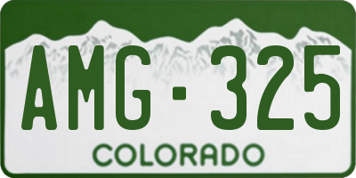 CO license plate AMG325
