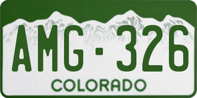 CO license plate AMG326