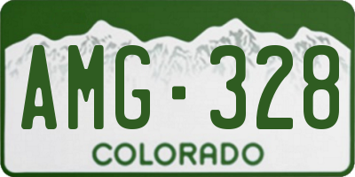 CO license plate AMG328