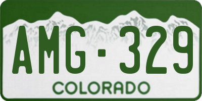 CO license plate AMG329