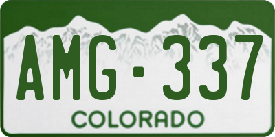CO license plate AMG337