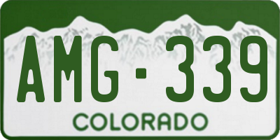 CO license plate AMG339