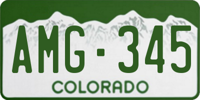 CO license plate AMG345
