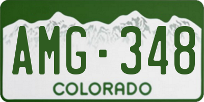 CO license plate AMG348