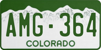 CO license plate AMG364