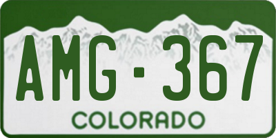 CO license plate AMG367