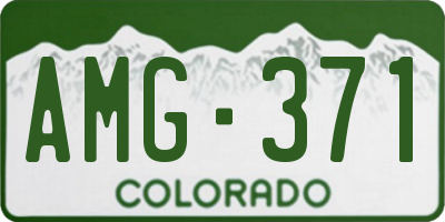 CO license plate AMG371