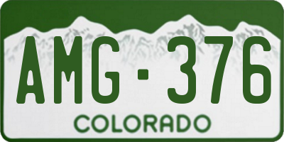 CO license plate AMG376