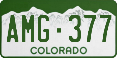 CO license plate AMG377