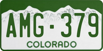 CO license plate AMG379