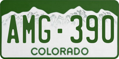 CO license plate AMG390