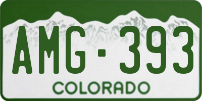 CO license plate AMG393