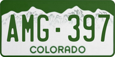 CO license plate AMG397