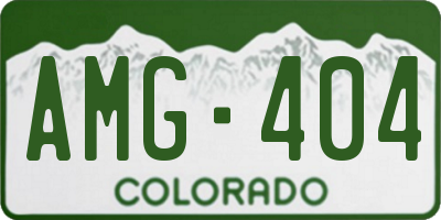 CO license plate AMG404