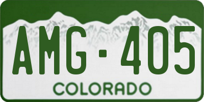 CO license plate AMG405