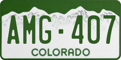 CO license plate AMG407
