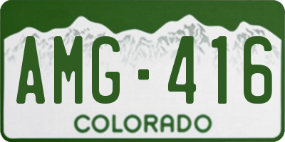 CO license plate AMG416