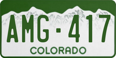 CO license plate AMG417