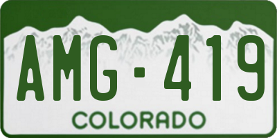 CO license plate AMG419