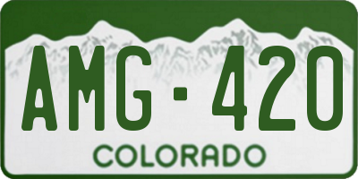 CO license plate AMG420