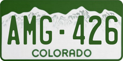 CO license plate AMG426