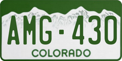 CO license plate AMG430