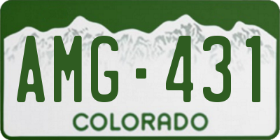 CO license plate AMG431