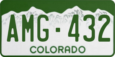 CO license plate AMG432