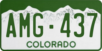 CO license plate AMG437