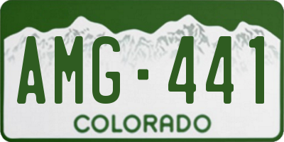 CO license plate AMG441
