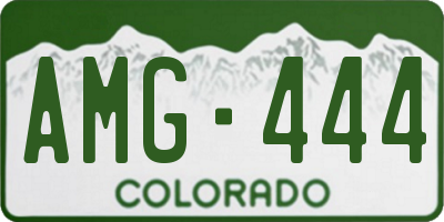CO license plate AMG444